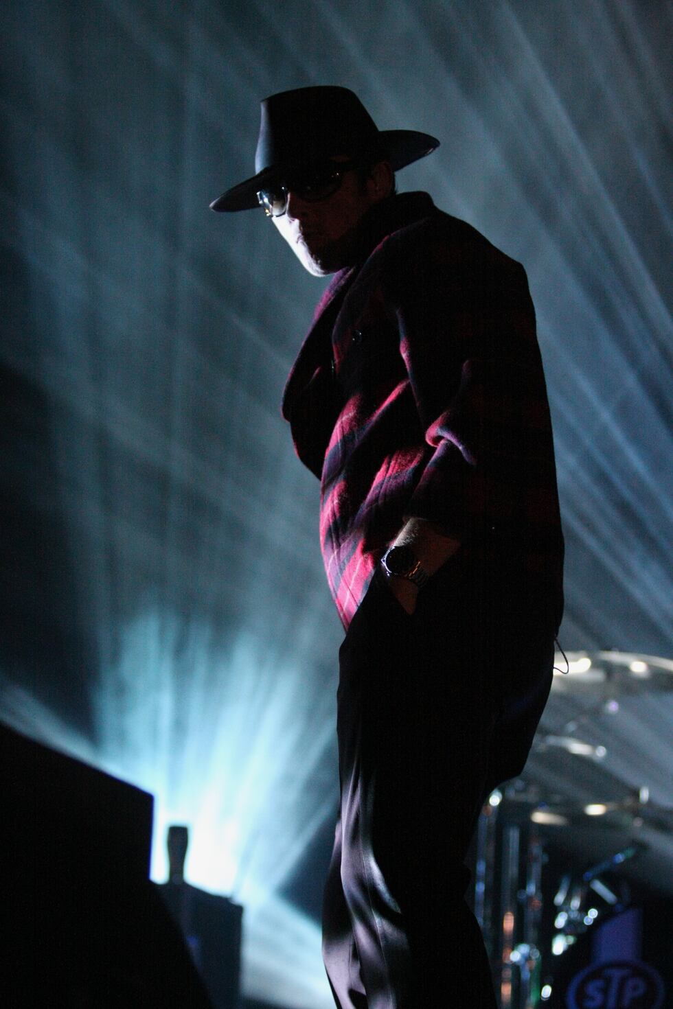 Scott Weiland, frontman of Stone Temple Pilots, performs at the tenth annual Voodoo Experience...